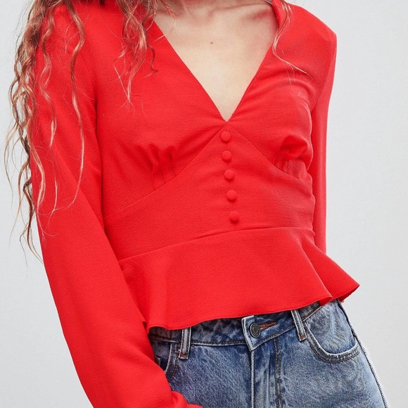 Boohoo Miss Selfridge Tie Sleeve Blouse - Picture 3 of 4